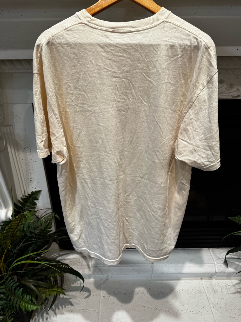 Comfort Colors 'Lucky Girl' Short Sleeve Tee in Cream with Green Print - Picture 4 of 4